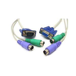 کابل kvm ps2 | کابل کی وی ام سوئیچ | کابل کی وی ام ps2 | اتصال 2 مانیتور به کامپیوتر | قیمت کابل مبدل KVM ps2 | فروشگاه اینترنتی ای خرید