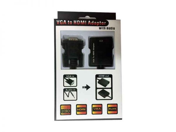 تبدیل وی جی ای به اچ دی ام آی با صدا و آداپتور VGA to HDMI+Audio+adapter