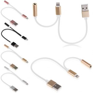 کابل هندزفری آیفون ۷ با یو اس بی-iphone 7 handsfree + USB
