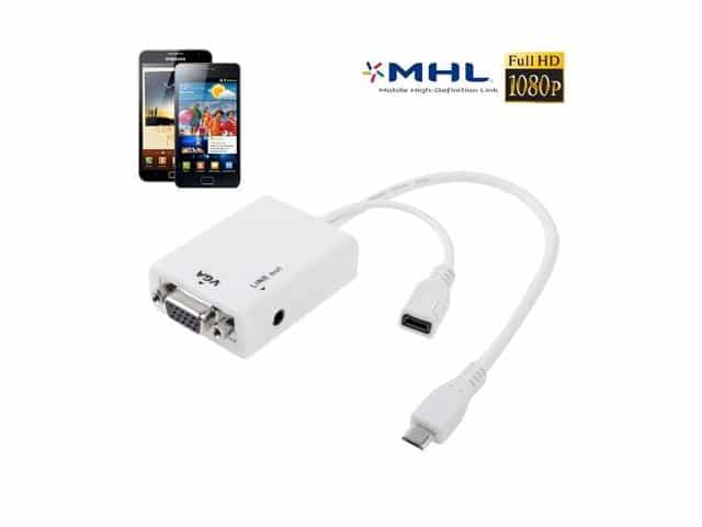 تبدیل میکرو USB به VGA با صدا-MHL with VGA+Audio output تبدیل میکرو USB به VGA با صدا-MHL with VGA+Audio output, mhl