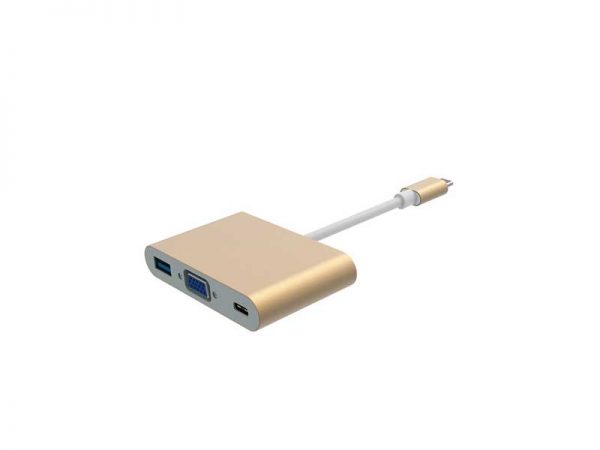 تبدیل تایپ سی به VGA | تبدیل Type c به USB3.0 | مبدل USB C به VGA | اتصال Type c به مانیتور VGA | خرید مبدل USB C به VGA و USB3.0 | ای خرید