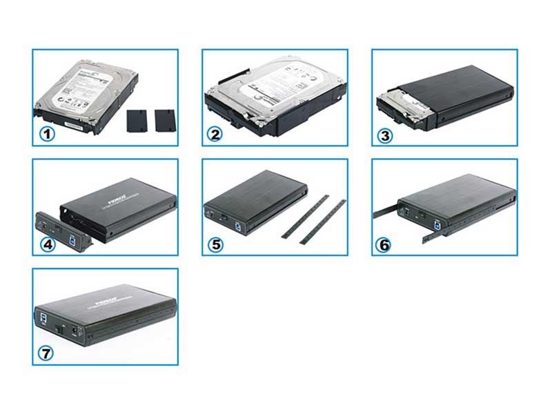 باکس هارد 3.5 اینچ فیدکو USB 3.0 to SATA HDD External Box FIDECO