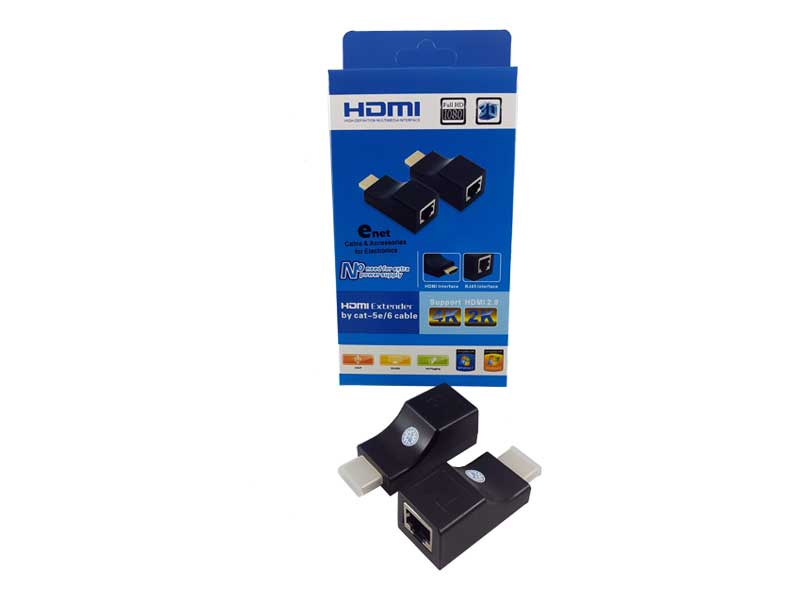 تبدیل افزایش طول HDMI | اکستندر hdmi | اکستندر تصویر HDMI | افزایش طول hdmi با کابل شبکه | مبدل extender | قیمت اکستندر HDMI |