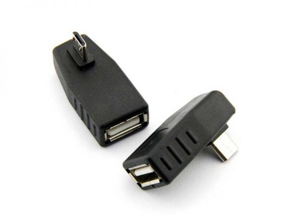 تبدیل میکرو USB به USB مادگی ۹۰ درجه | تبدیل نری میکرو USB | تبدیل ۹۰ درجه OTG