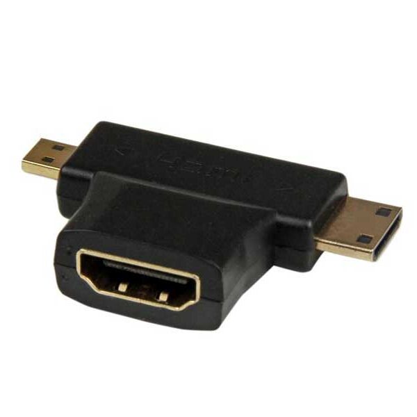 خرید و قیمت تبدیل مینی HDMI و میکرو HDMI به HDMI یک مبدل بسیار کوچک برای تبدیل هر دو پورت مینی و میکرو HDMI به مادگی HDMI میباشد.
