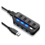 هاب 4 پورت usb 3.0 | هاب usb3 کلید دار | هاب usb3 با آداپتور | قیمت هاب USB3 کلیددار | خرید هاب usb3 | هاب usb با کیفیت بالا دارای آداپتور برق مجزا |