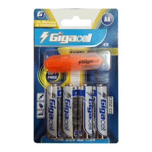 باتری قلمی آلکالاین گیگاسل | باتری قلمی Super Alkaline Gigacell | باتری 4 تایی گیگاسل | باتری AA آلکالاین گیگاسل | باتری جایزه دار گیگاسل | ای خرید