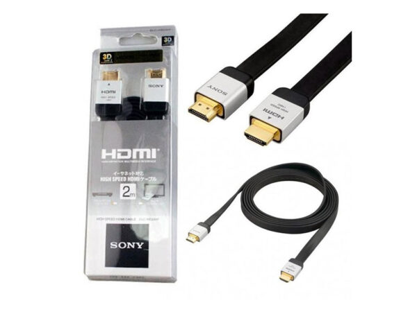 کابل HDMI فلت 2 متری سونی | کابل HDMI فلت SONY | کابل اچ دی ام ای سونی | کابل HDMI 4k SONY | فروشگاه اینترنتی ای خرید