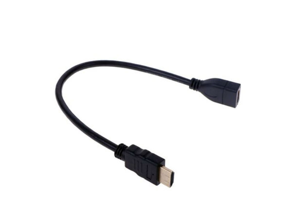 خرید و قیمت کابل 30 سانتی HDMI نری به مادگی یا کابل افزایش طول HDMI متراژ 30 سانتی متری میتواند برای 30 سانتی متر افزایش طول HDMI مورد استفاده قرار بگیرد.